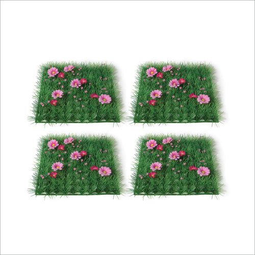 4pcs Grass Placemats for Party Decor