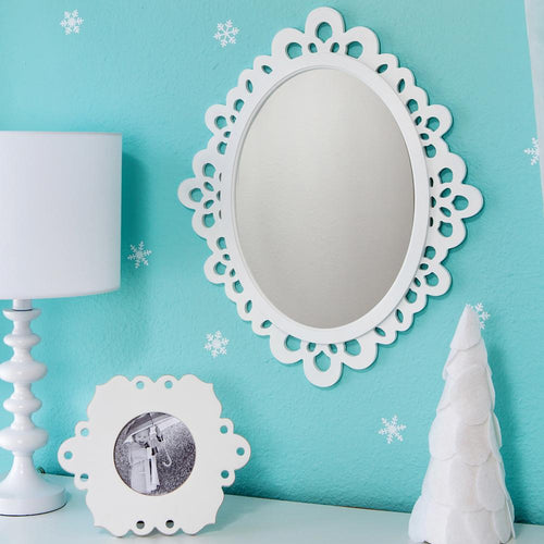 Wood Oval Princess Mirror